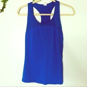 GAP fit run mesh tank top deep blue